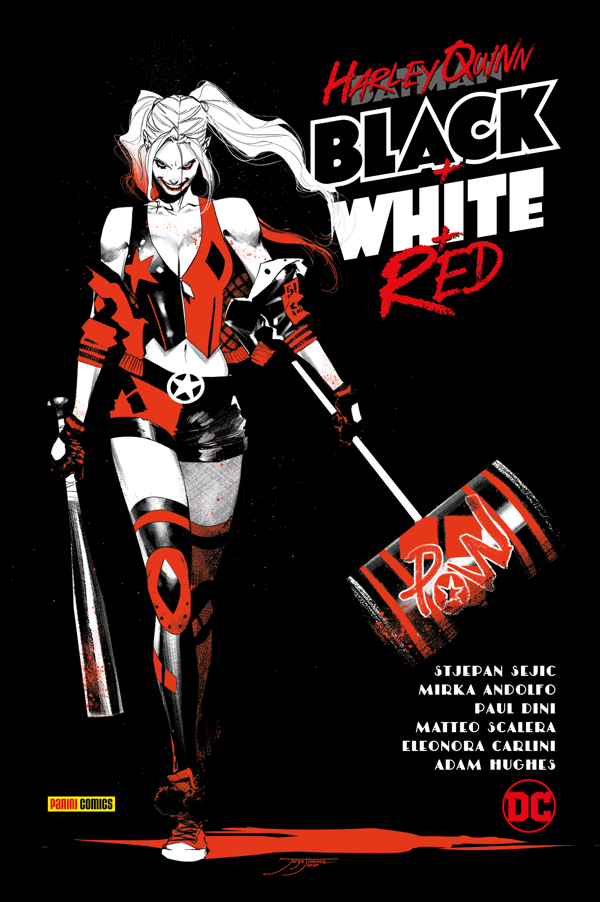 Harley Quinn - Black + White + Red cover
